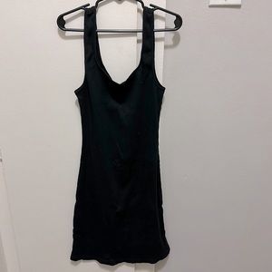 HM Divided Ribbed Black Dress